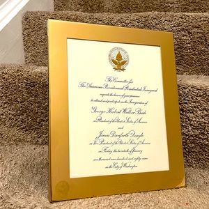 George HW Bush 1989 Framed Inaugural Invitation